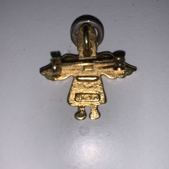 Vintage signed imo 95 angel brooch/pendant - Picture 4 of 4
